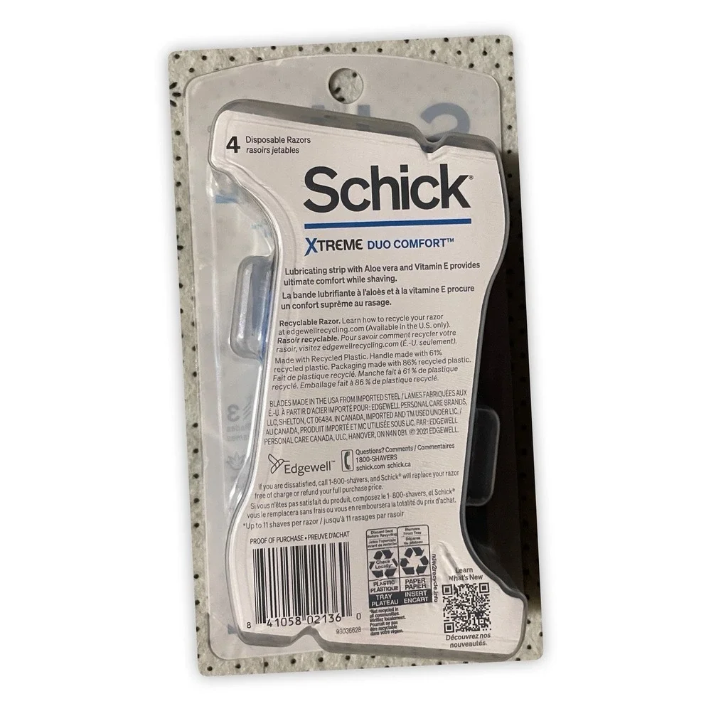 Schick Xtreme‎ Duo Comfort 4 Disposable Razors, Pack Of 6